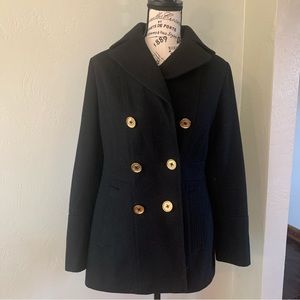 Micheal Kors Black Double-breasted Pea Coat Size 4